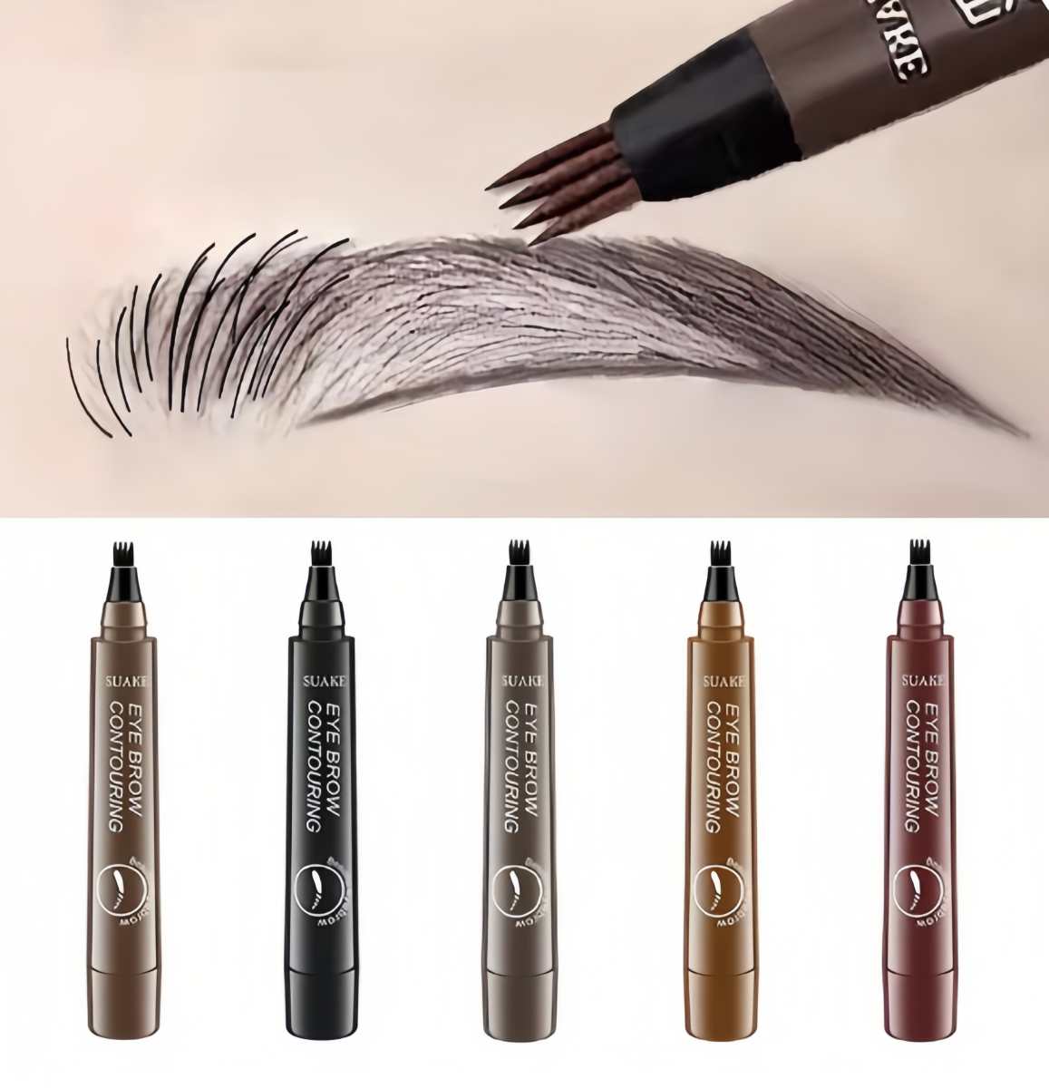 Waterproof Eyebrow Pen,Natural Looking Brows Makeup ( 5 Colors)