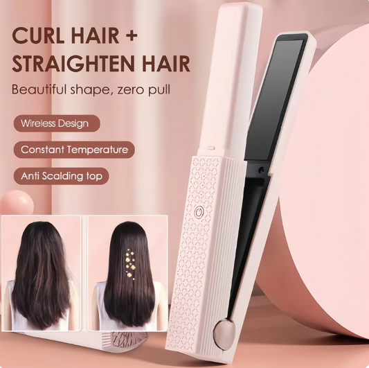 Hair Straightener Cordless Usb Hair Straightener Mini Ceramics Hair Curler