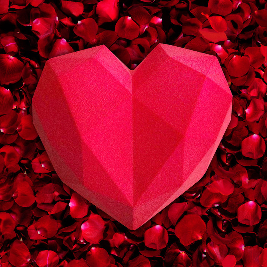 3D Heart Shape Diamond Love Chocolate Candy Mousse Dessert Cake Non-Stick Silicone Baking Molds