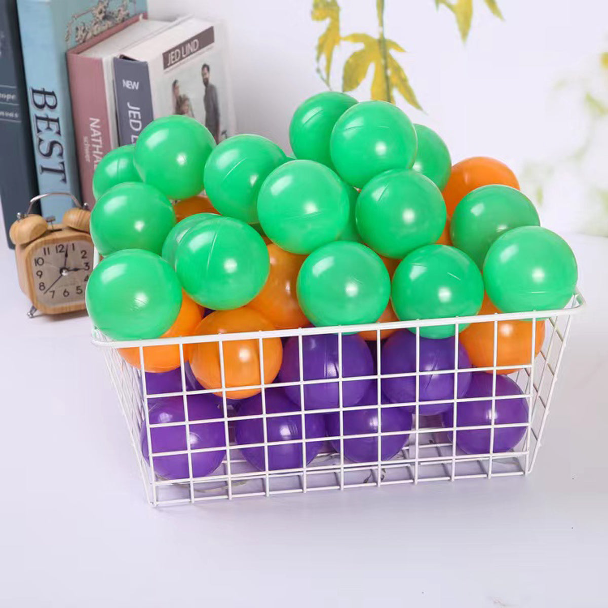 100pcs Colors Baby Plastic Balls Water Pool Ocean Wave Ball Kids Swim Pit With Basketball Hoop Play House Outdoors Tents Toy(orange,green,purple)