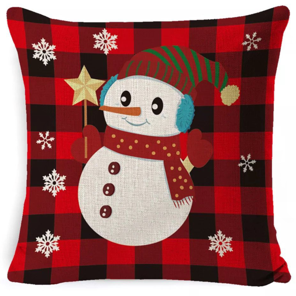 Christmas Pillow Covers Christmas Decoration Cushion Cover Case for Sofa Couch(set of 4,18 x 18 Inches)