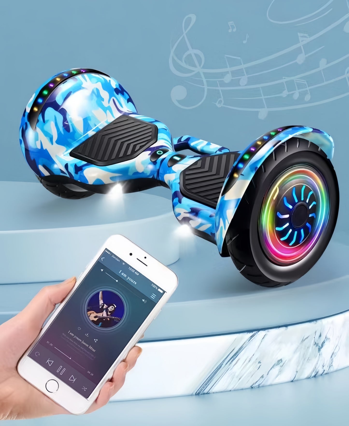 Balancing Scooters, Bluetooth & Corlorful LED Lights,for All Ages,Gifts for Kids & Adults & Girls & Boys