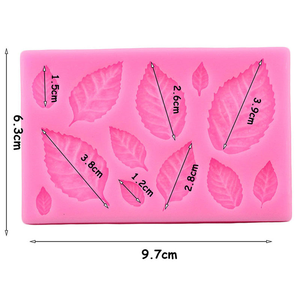 Leaf Silicone Mold  DIY Cake Decorating Leaves Cupcake Topper Fondant Molds Candy Chocolate Mold,2 Pack