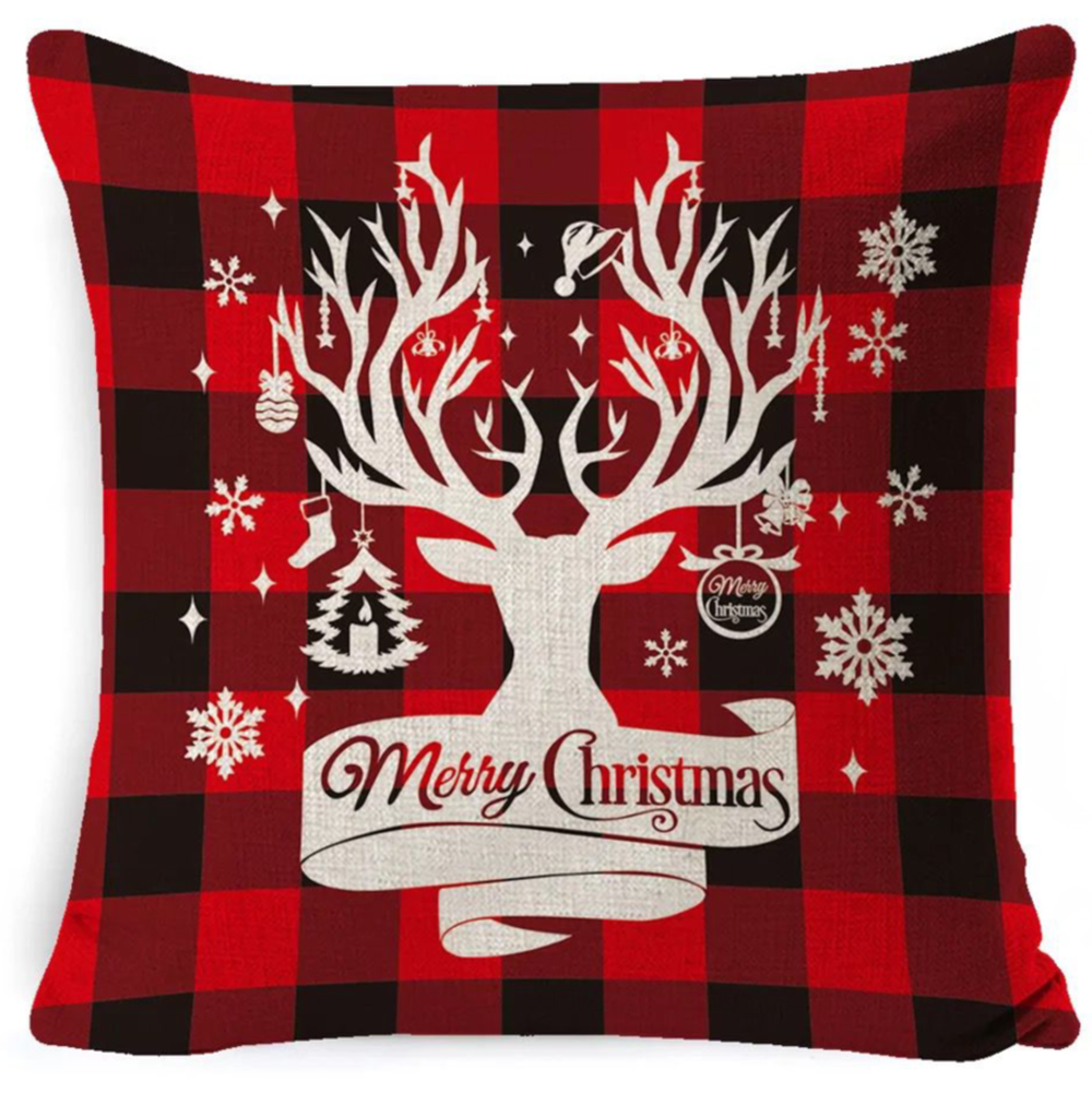 Christmas Pillow Covers Christmas Decoration Cushion Cover Case for Sofa Couch(set of 4,18 x 18 Inches)