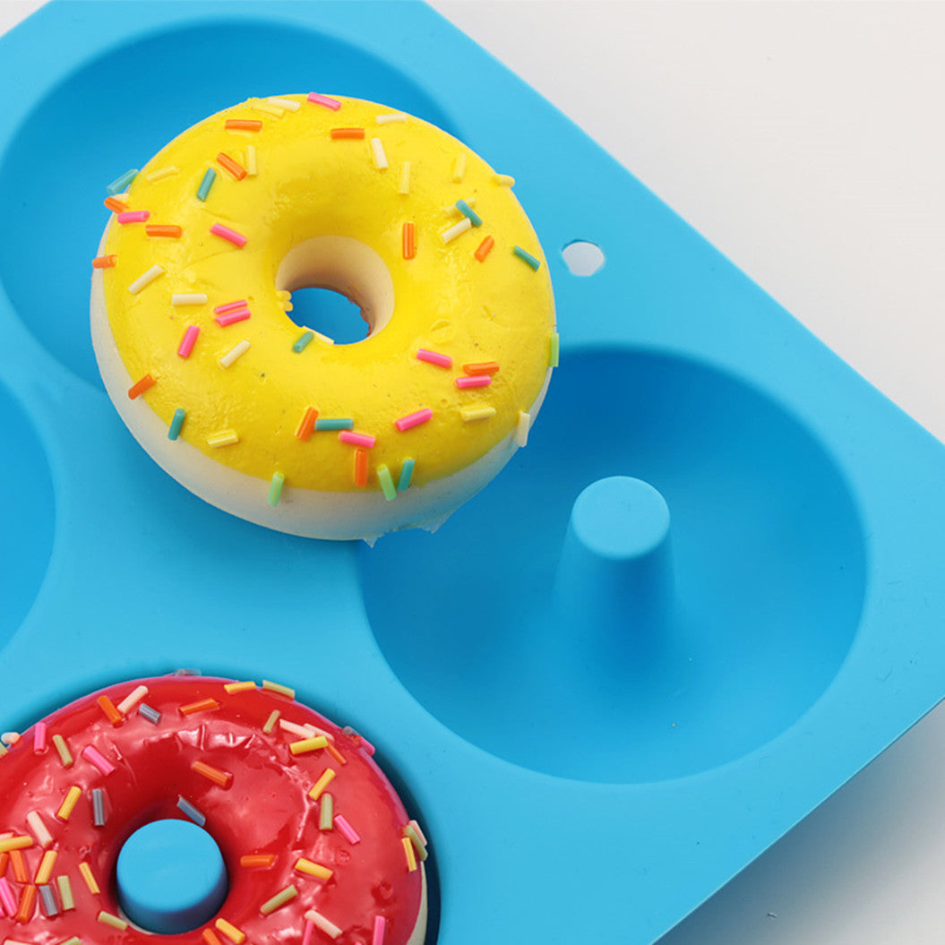 DIY Doughnut Cake Non-Stick Silicone Bakeware Moulds Silicone Donut Baking Pan DIY Decoration Tools Bagels Muffins Donuts Maker(3 Pack)