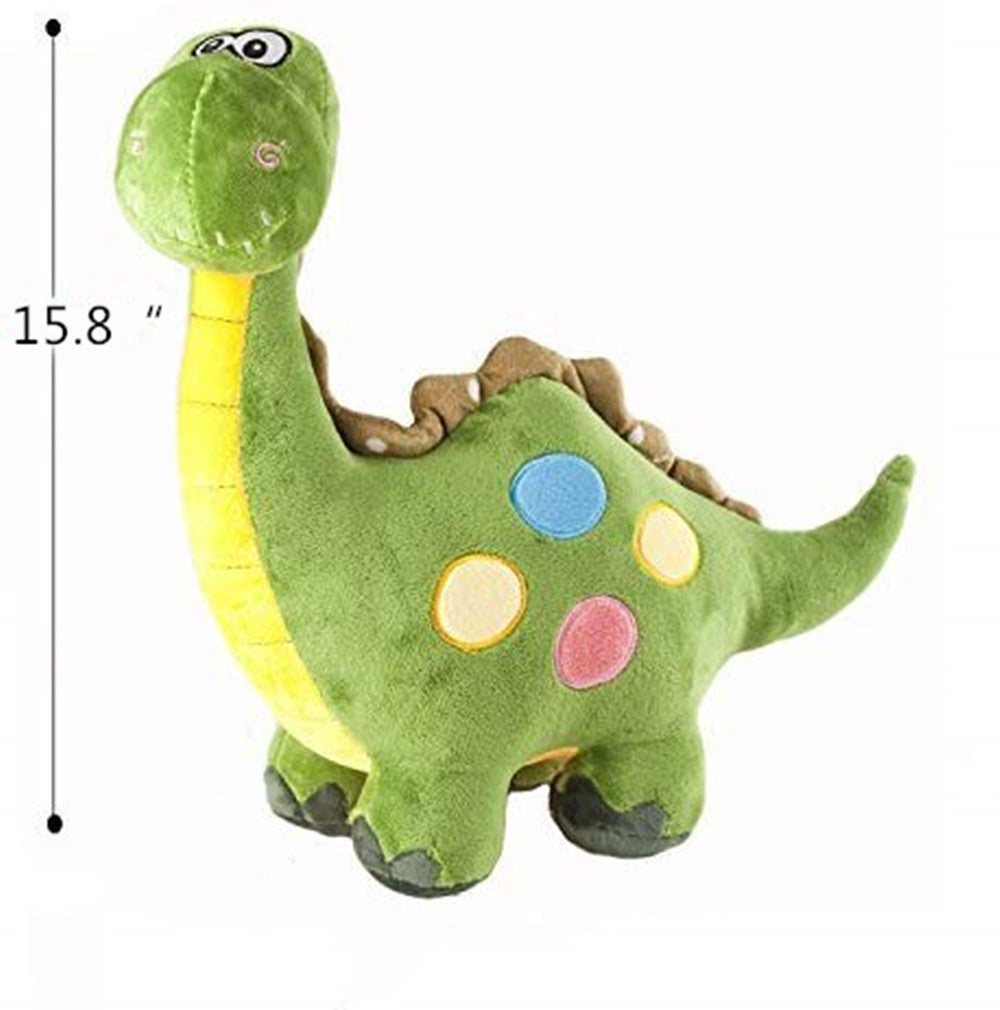 Stuffed Dinosaur Plush Stuffed Animal Toy for Baby Gifts Kid Birthday Party Gift，Cute Soft Plush Dinosaur Toy (Green),15.8"