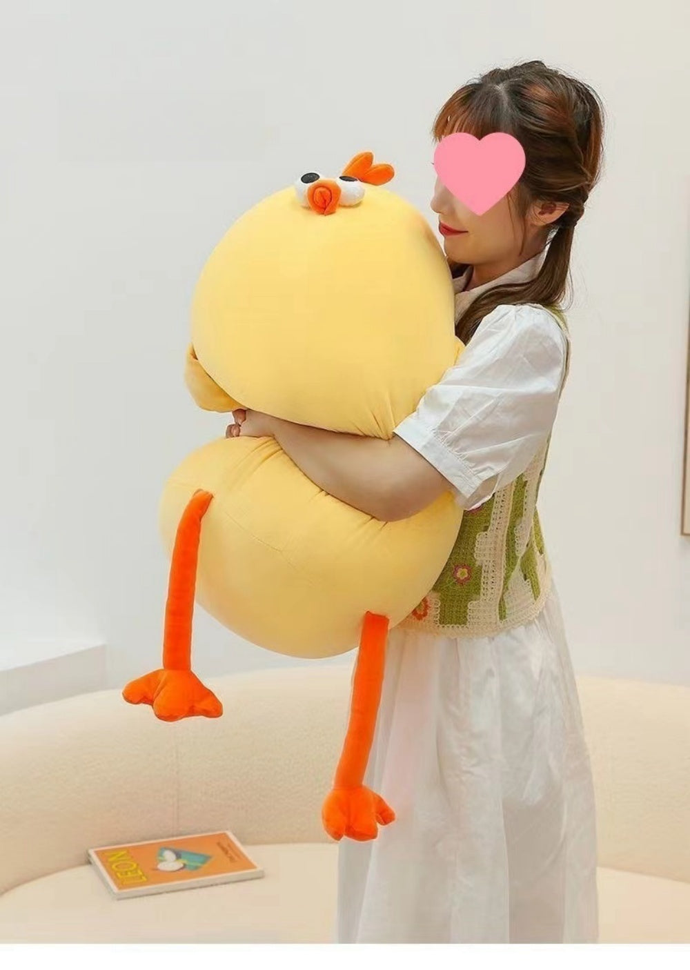 Super Soft Simulation Hen Doll, Fun Plump Chicken Plush Pillow, Cute Plump Chicken Stuffed Animal Plush Toy, Cute Cartoon Chicken Pillow, Creative Gift (17.8 inches/45cm)