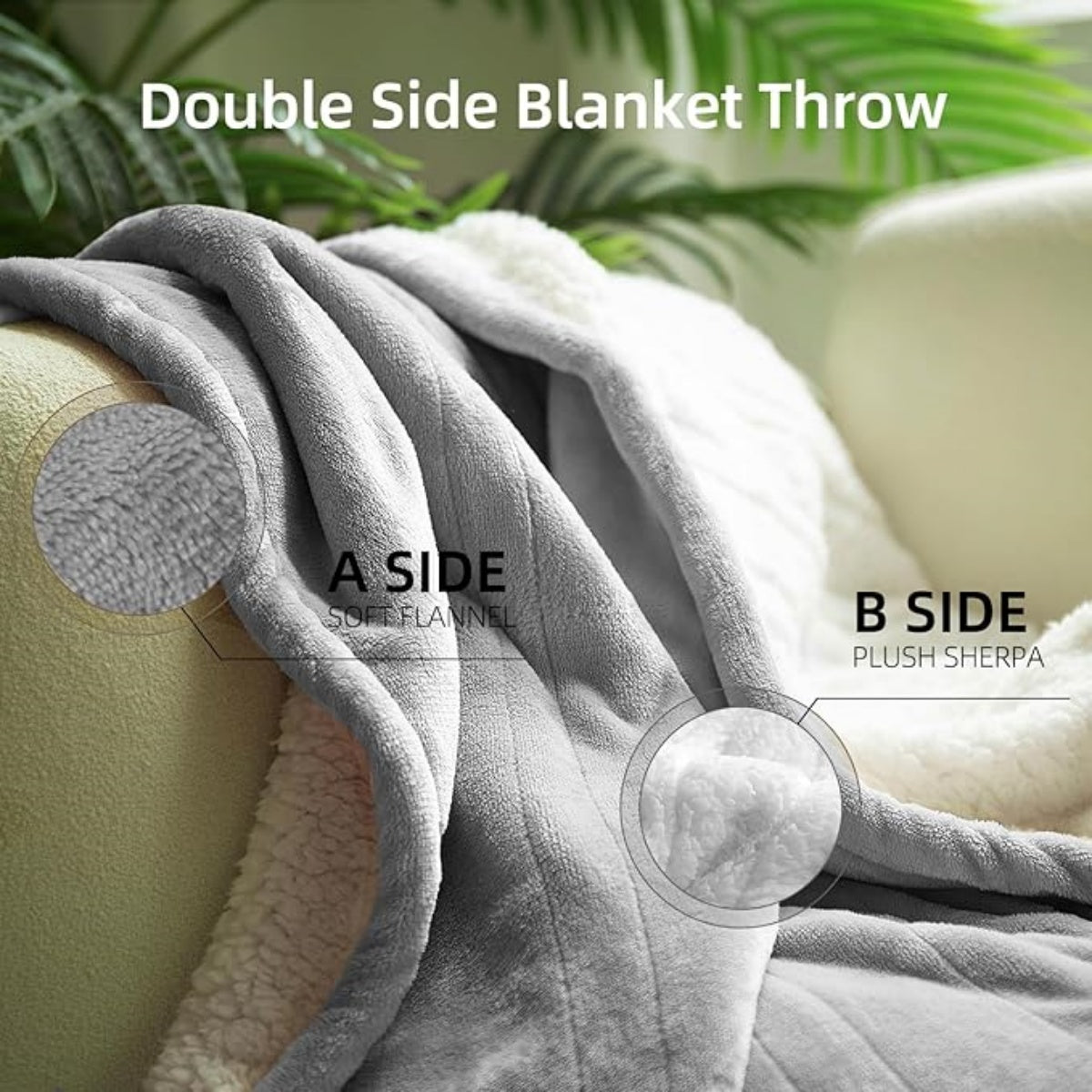 Heated Blanket Electric Throw 50''X60''- Soft Silky Plush Electric Blanket with 4 Heating Level & 3 Hour Auto Off Heating Blanket