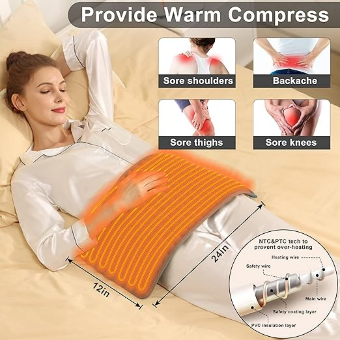 Heating Pad Electric Heat Pad, Hot Heated Pad