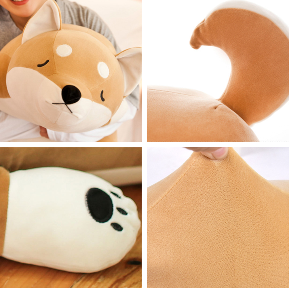 Cartoon Dog Plush Toy Comfort Stuffed Soft Animal Corgi Pillow Sleeping Cushion,Best Gifts for Girl Boy(21.7inch/55cm)