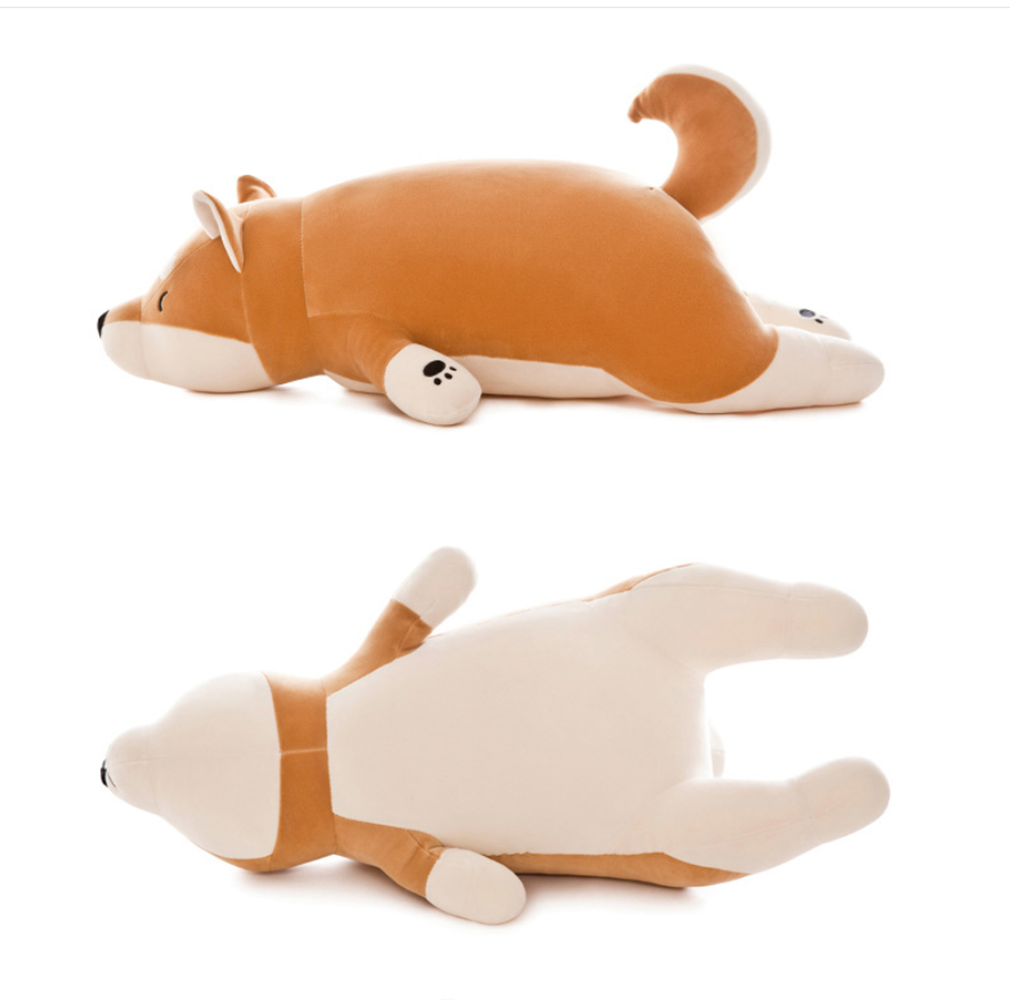 Cartoon Dog Plush Toy Comfort Stuffed Soft Animal Corgi Pillow Sleeping Cushion,Best Gifts for Girl Boy(21.7inch/55cm)