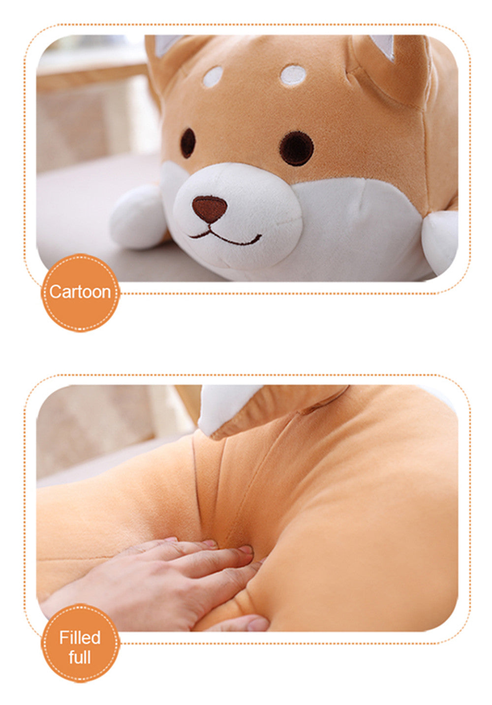 Dog Plush Toy Stuffed Soft Animal Corgi Chai Pillow