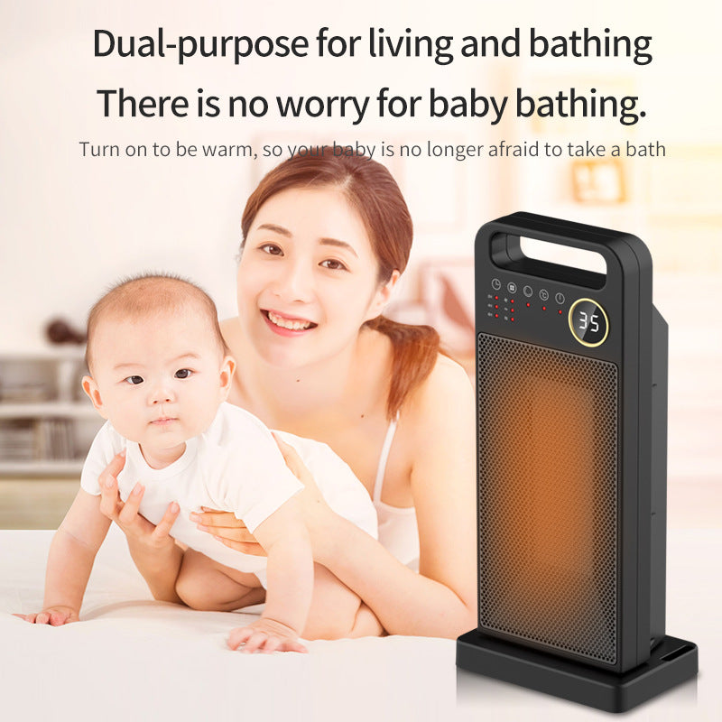 1500W New PTC heater Remote control electric heater touch screen electric heater household vertical 120 degrees shaking head heater