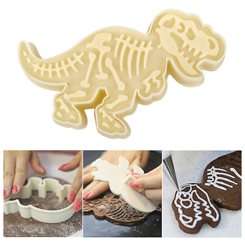 Baking mold 3D Dinosaur Cookie mold 3-piece Jurassic DIY baking cookie mold Cookie cutting mold