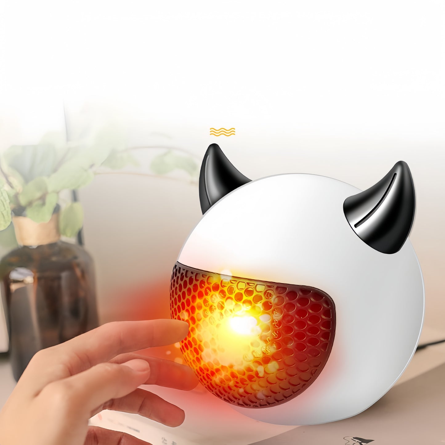 Little Devil Warm Air Heater Home Desktop Heater Small Mini Office Creative Warm Air Heater