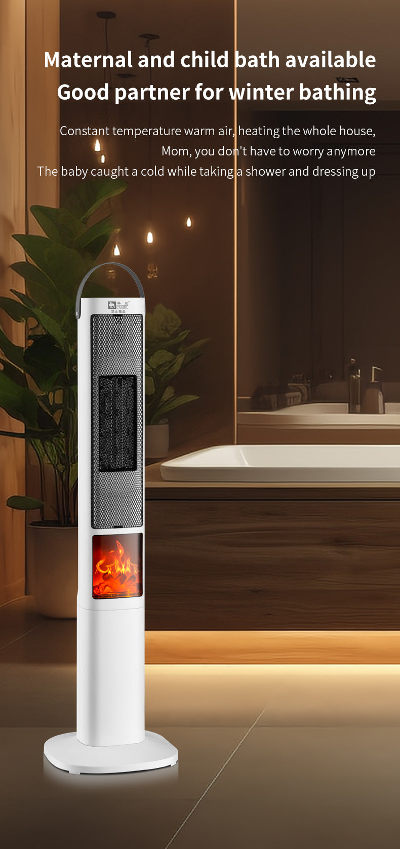 2000W heater 3D simulation flame heater remote control fireplace electric heater gas vertical