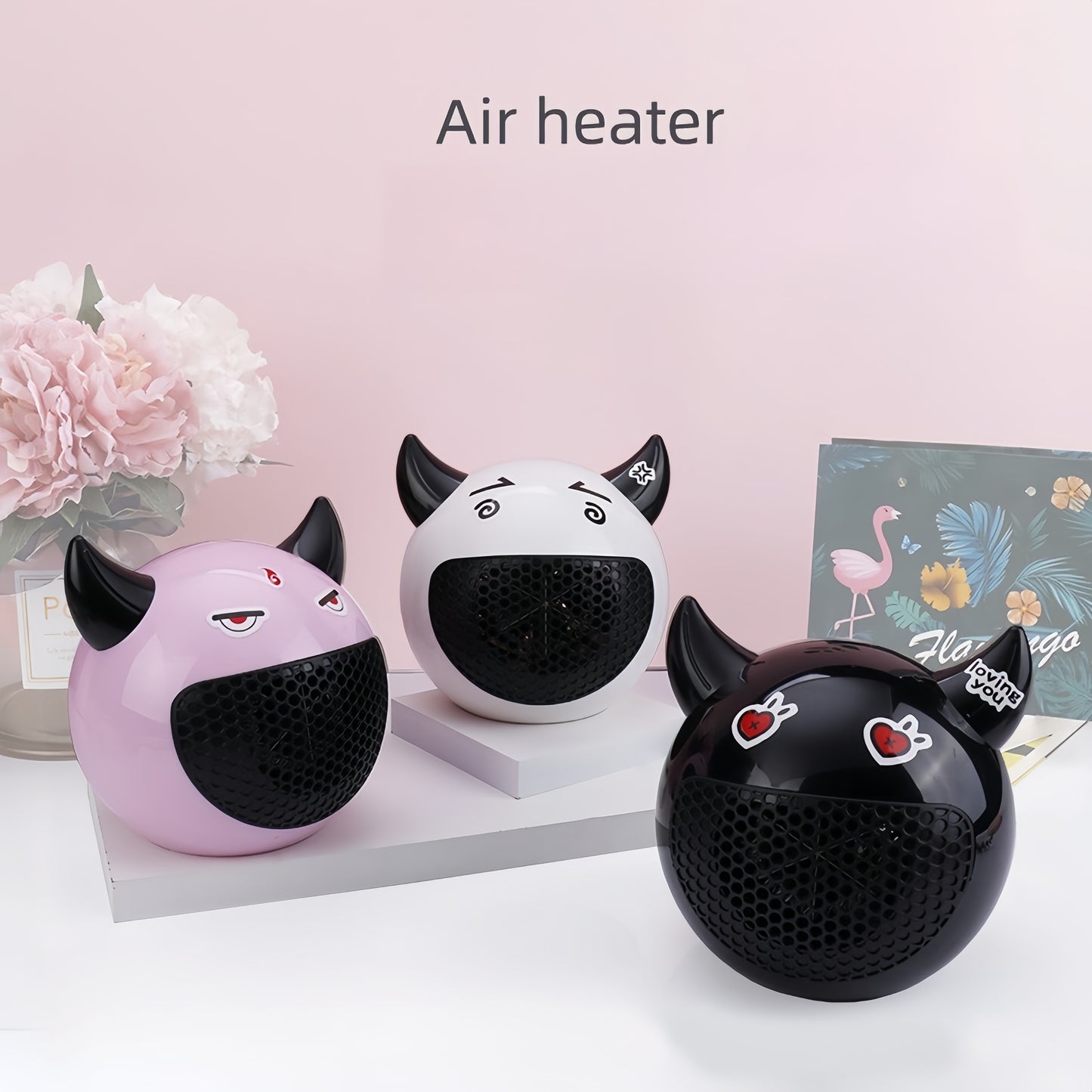 Little Devil Warm Air Heater Home Desktop Heater Small Mini Office Creative Warm Air Heater