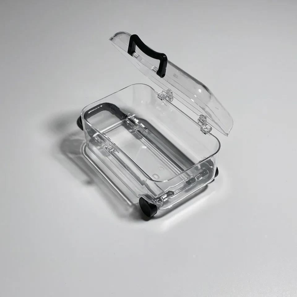 Simple ins wind mini trolley box Transparent jewelry box Earrings hair accessories finishing small box