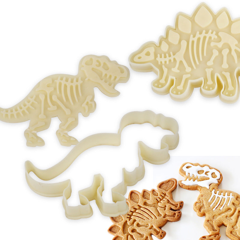 Baking mold 3D Dinosaur Cookie mold 3-piece Jurassic DIY baking cookie mold Cookie cutting mold