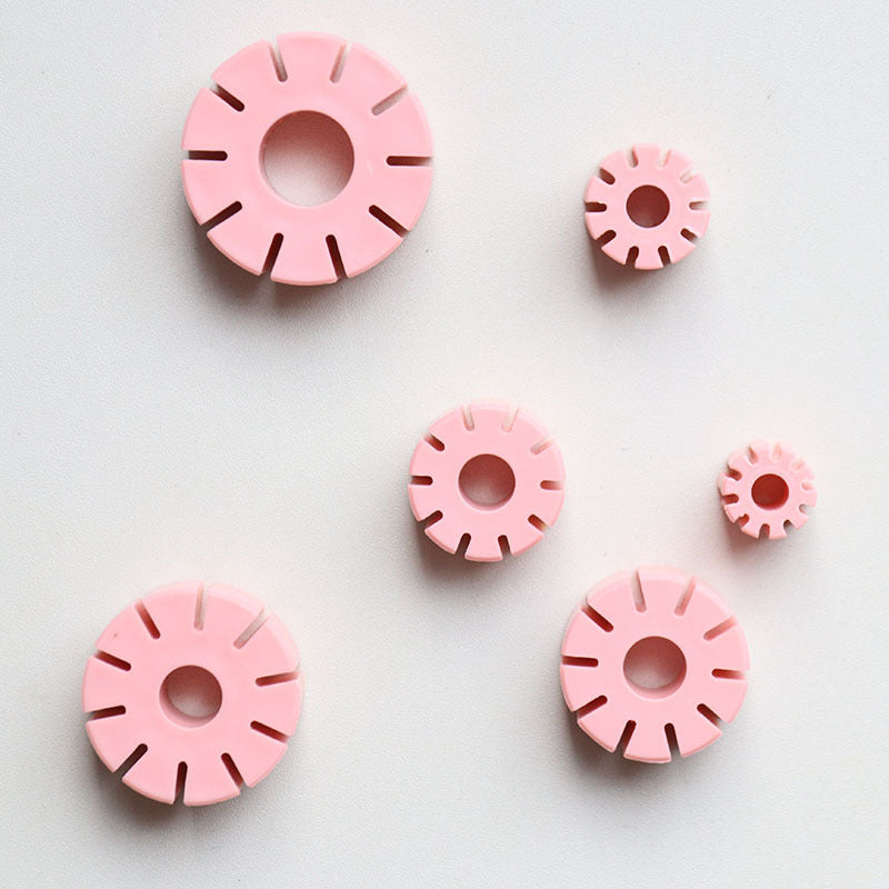 10 hole measuring guide, 6 ring sizes, clay earring hoop ruler making tool, hoop earring guide