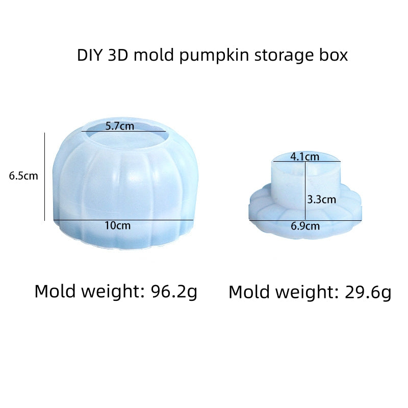 DIY glue mold 3D new pumpkin storage box Silicone mold creative storage box