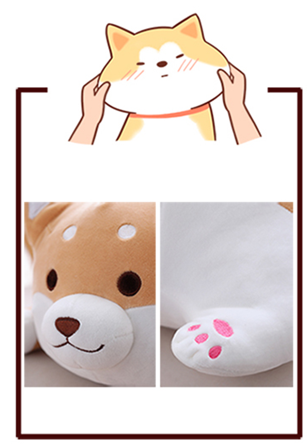 Dog Plush Toy Stuffed Soft Animal Corgi Chai Pillow