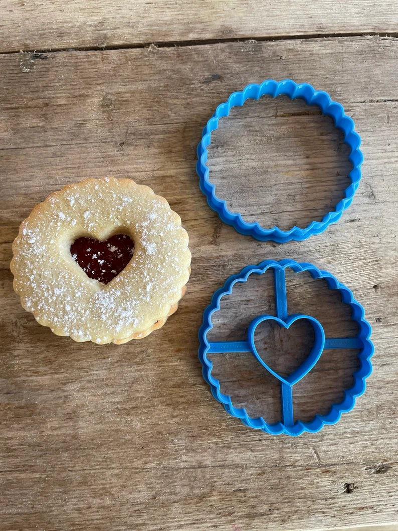 biscuit cookie cutter, classic British biscuit sweet treat，bakingJammy ring, Jam heart biscuit, Jam sandwich